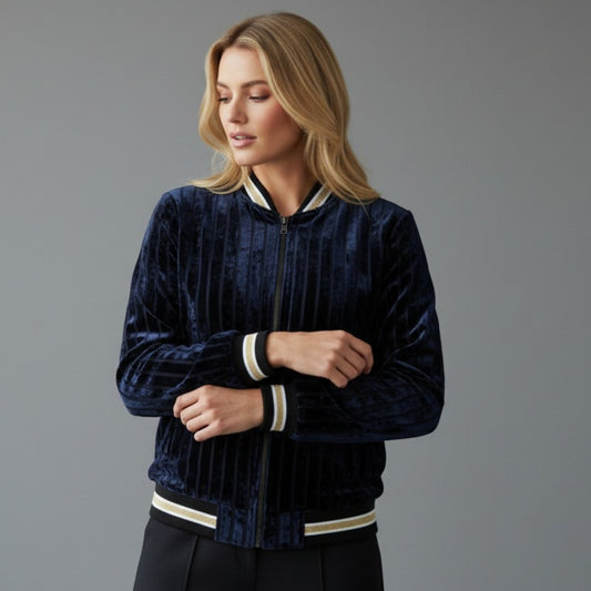 VELVET BOMBER JACKET