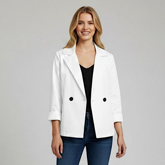 JERSEY KNIT DOUBLE BREASTED JACKET