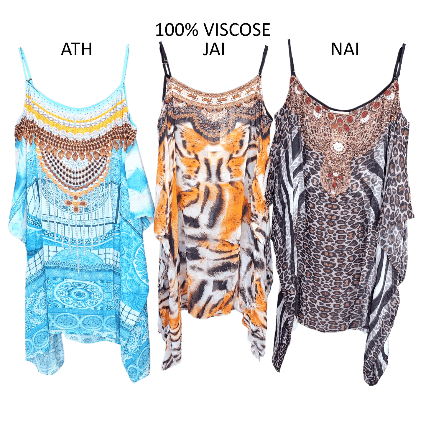 SHORT GEORGETTE OPEN SHOULDER KAFTAN