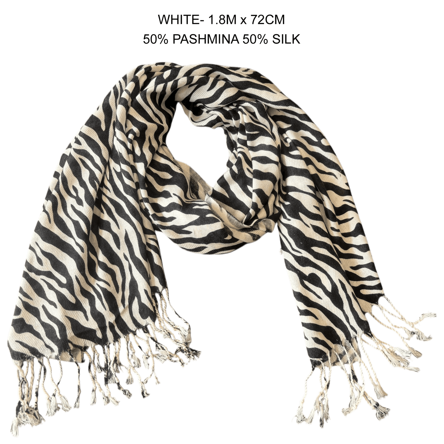 ARYA ZEBRA PRINT SCARF 1.8M X 72CM