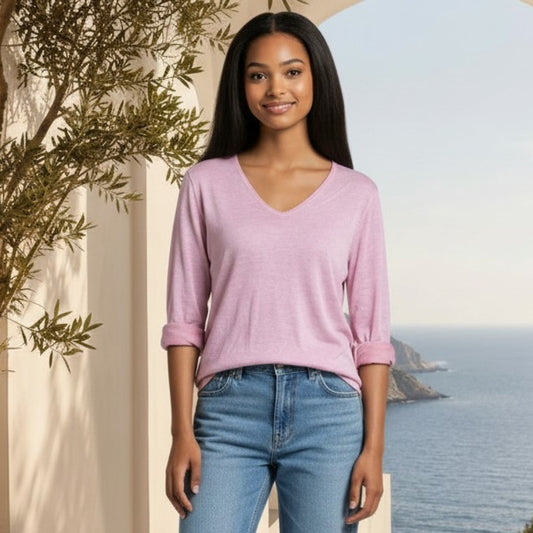 GISELLE COLD DYE LIGHT JERSEY KNIT TOP