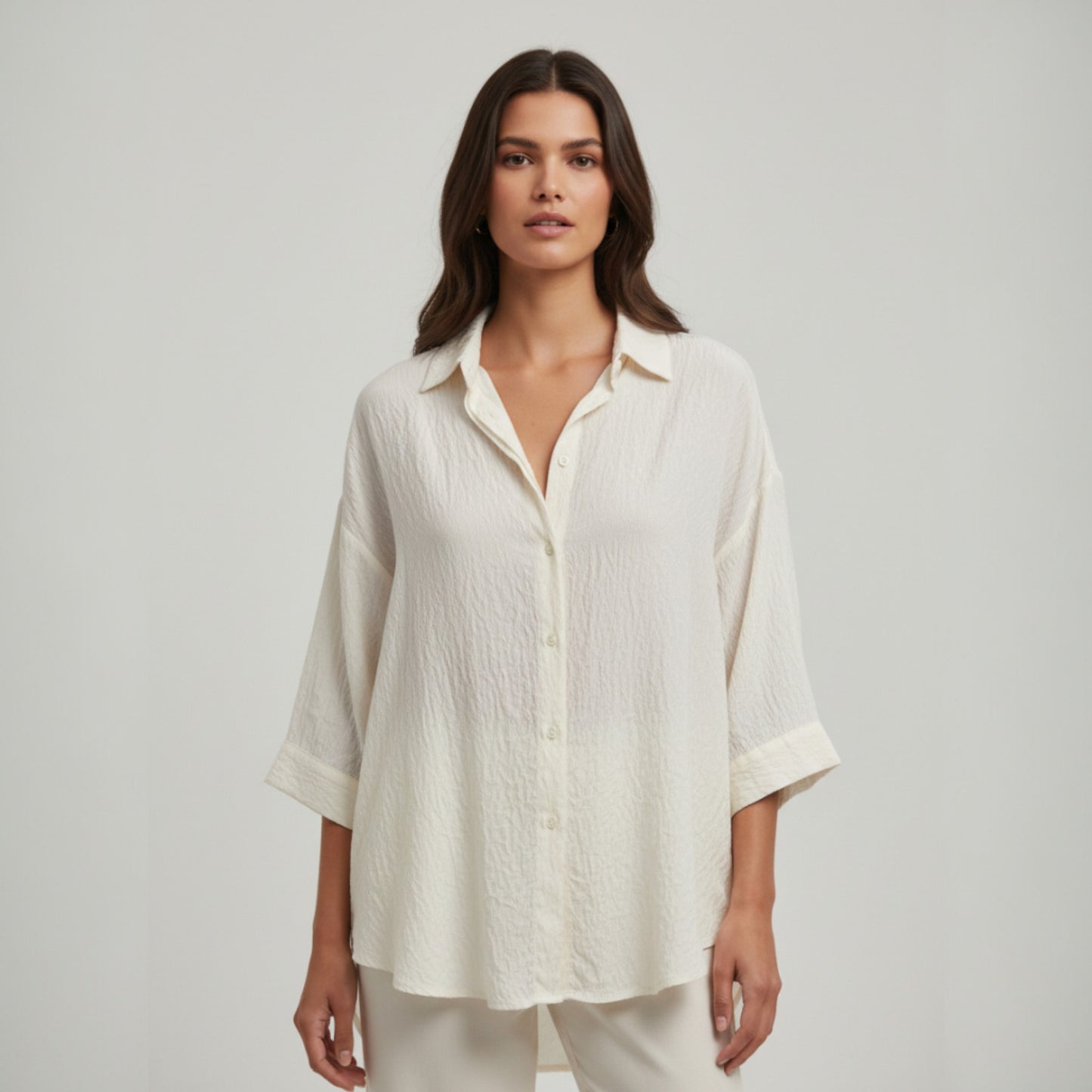DONNA SILKY TENCEL BLEND SHIRT