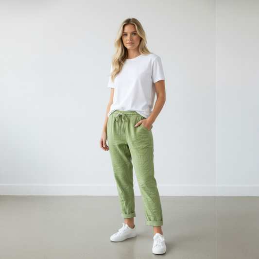 DEIDRA VISCOSE ELASTANE PLAIN PANTS