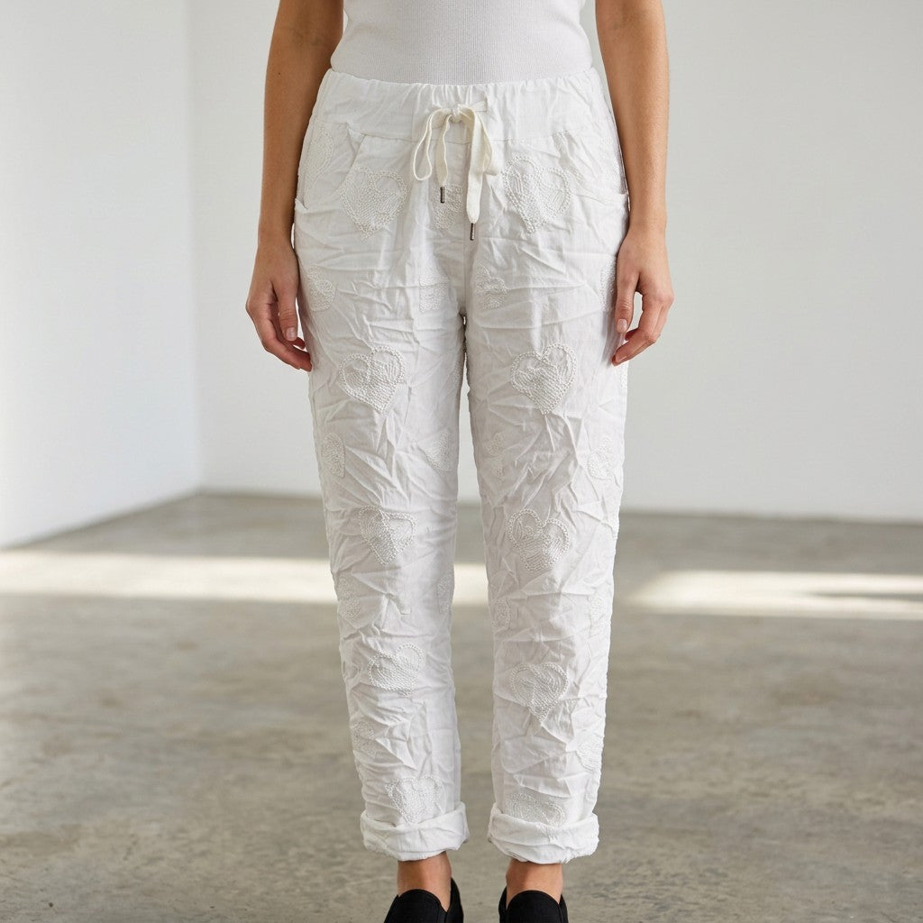 KAELIE COTTON ELASTANE REGULAR PANTS