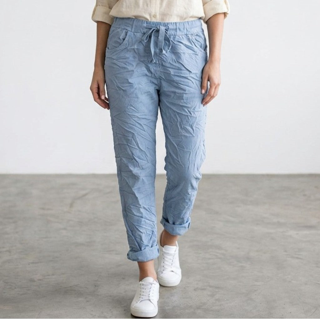 KAELIE COTTON ELASTANE REGULAR PANTS