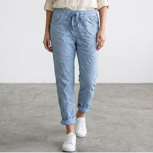 KAELIE COTTON ELASTANE REGULAR PANTS