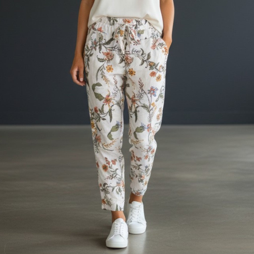 AVIANNA VISCOSE STETCH FLORAL PRINT PANTS