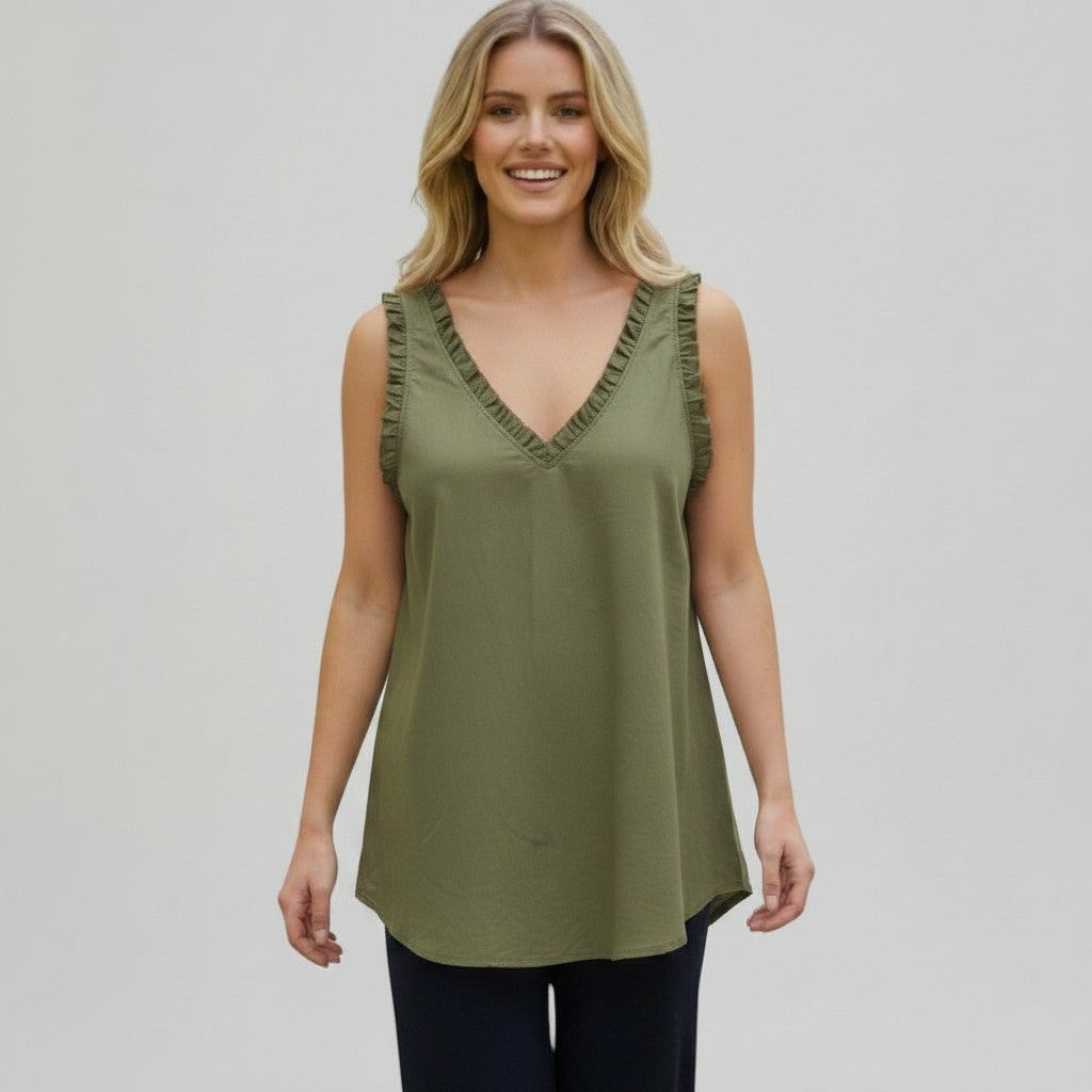 SATIN V-NECK VEST