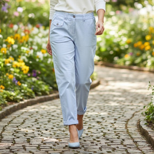 KEZIAH COTTON ELASTIN BARREL PANTS