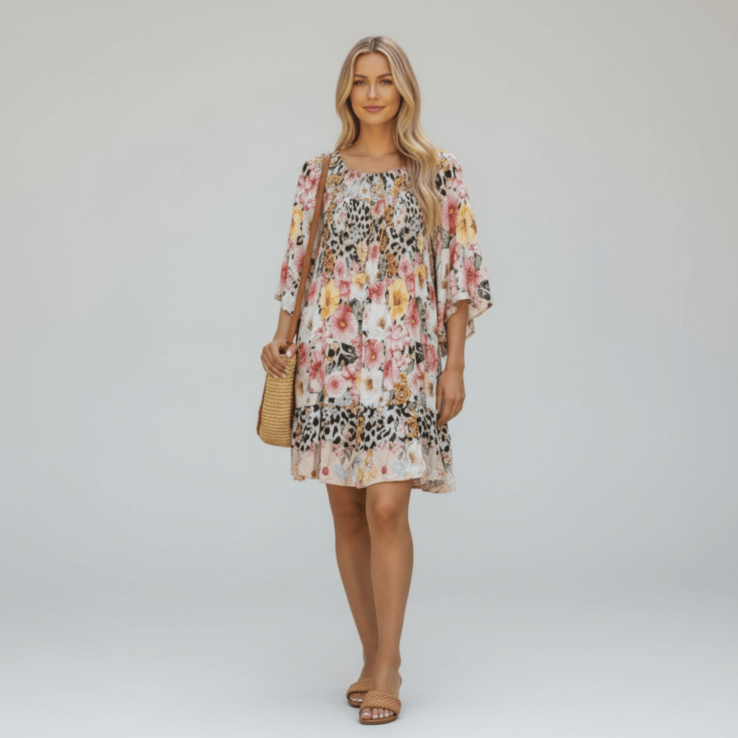 SONNET SOFT VISCOSE PEASANT DRESS