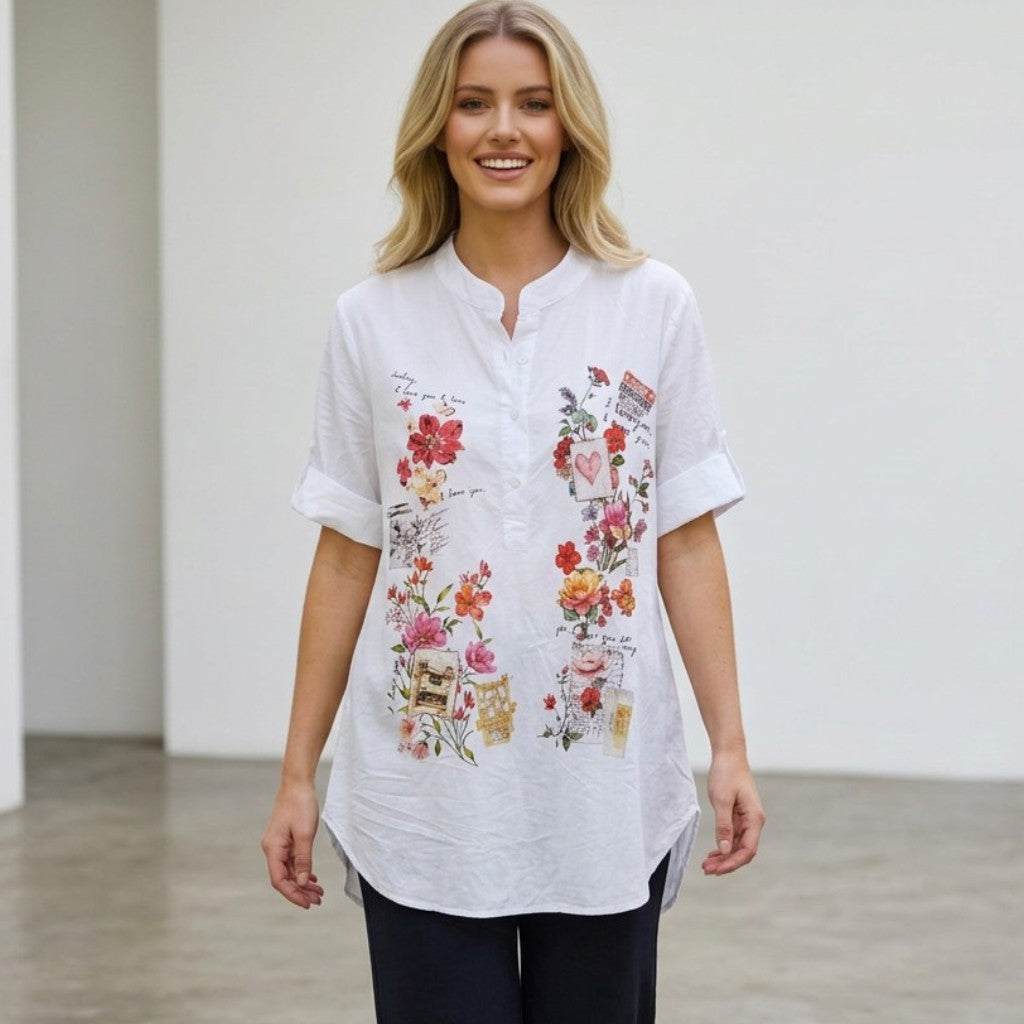 JULIANA COTTON PRINTED SHIRT