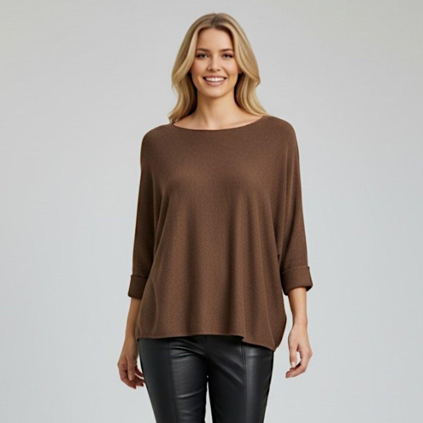KYLIE SOFT JERSEY KNIT BATWING TOP