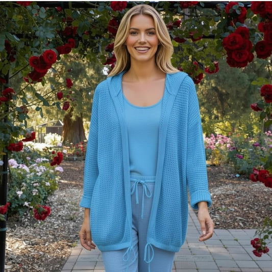 MERCY COTTON NET CARDIGAN SEQ TRIM