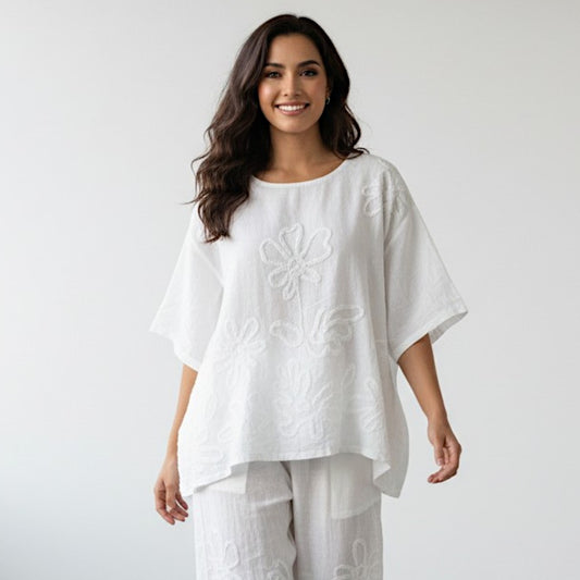MAHALA COTTON EMB TOP