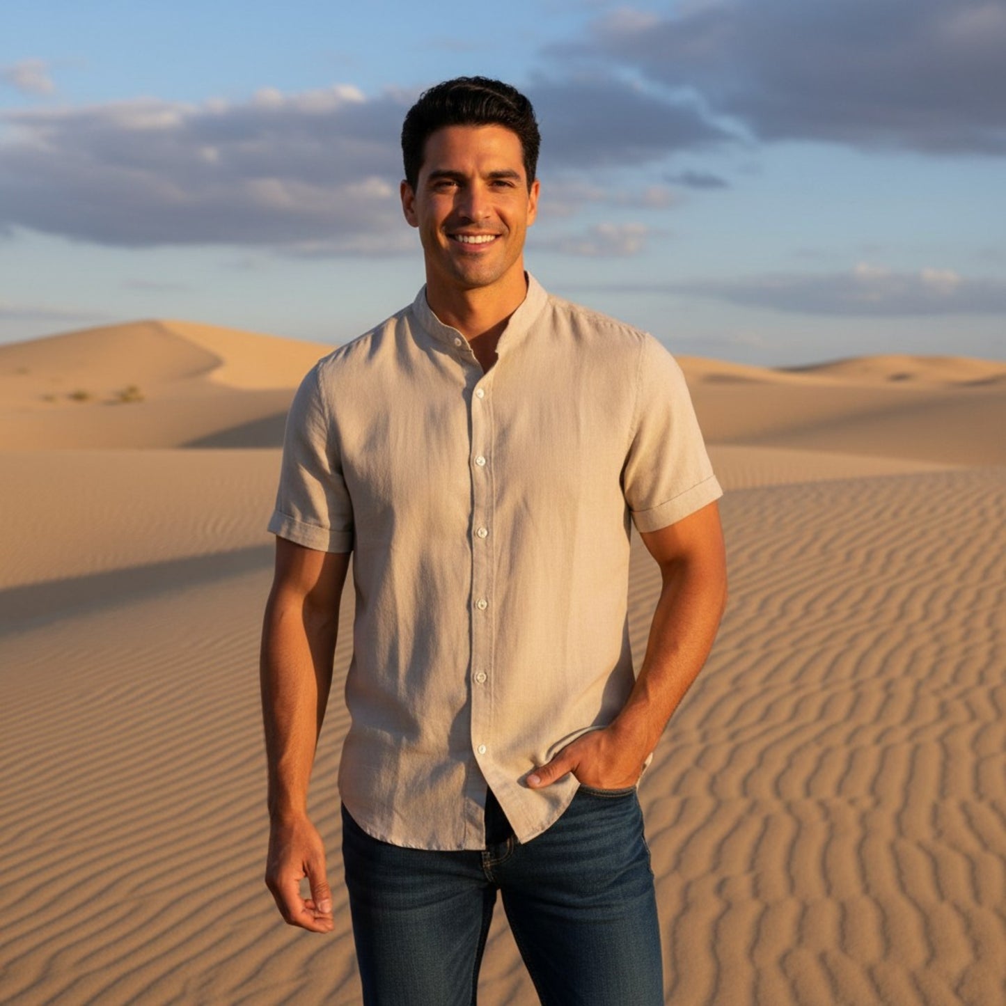 SANTINO SHORT SLEEVE LINEN SHIRT