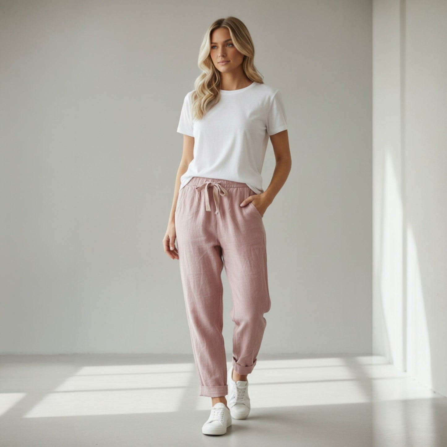 TEIGEN VISCOSE ELASTANE SIDE TRIM PANTS PANTS