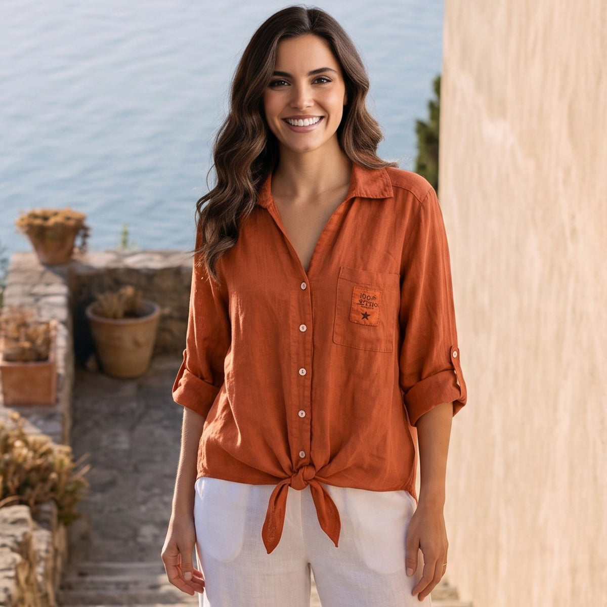 REMY LINEN BUTTON UP SHIRT