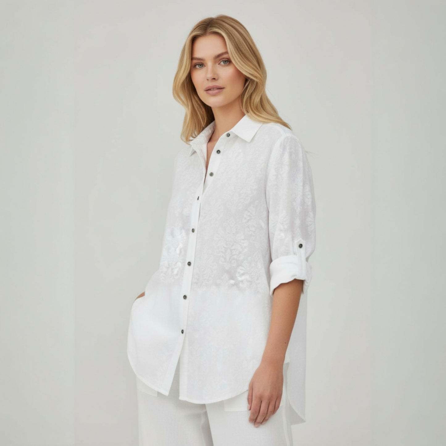 GRACEY VISCOSE JACQUARD SHIRT
