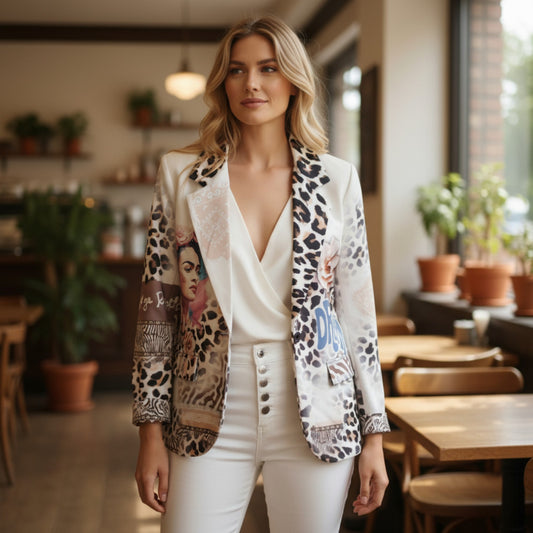 HEAVEN POLY BLEND PRINTED JACKET