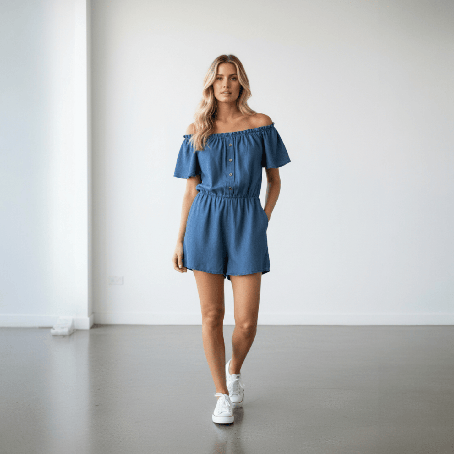 TENCEL DENIM ROMPER