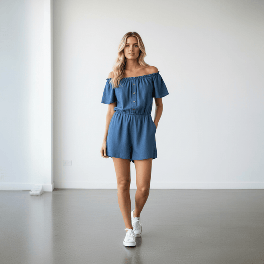 TENCEL DENIM ROMPER