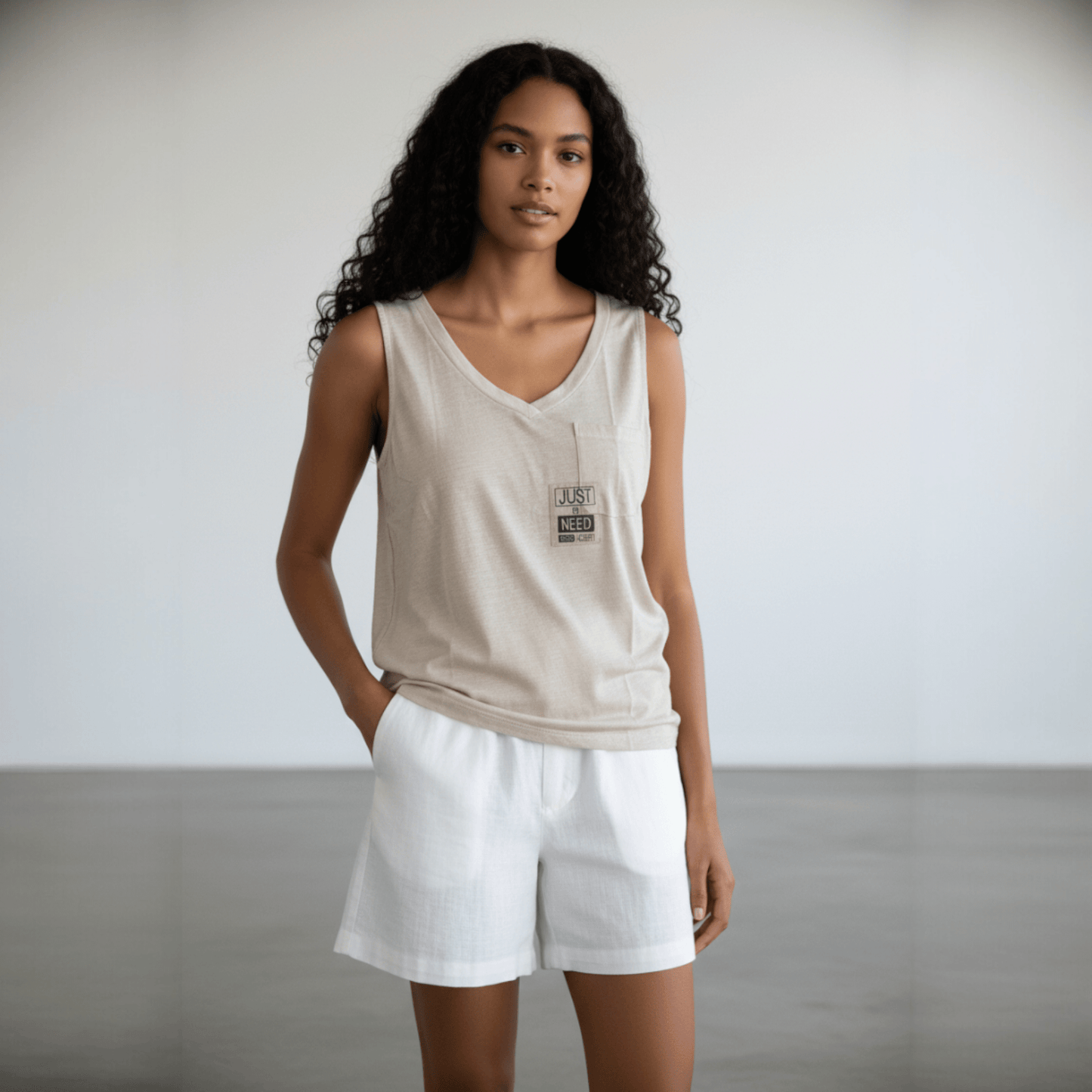 COTTON KNIT V-NECK VEST