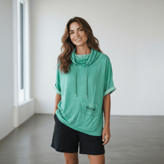 LIGHT KNIT TOP BIG POCKET