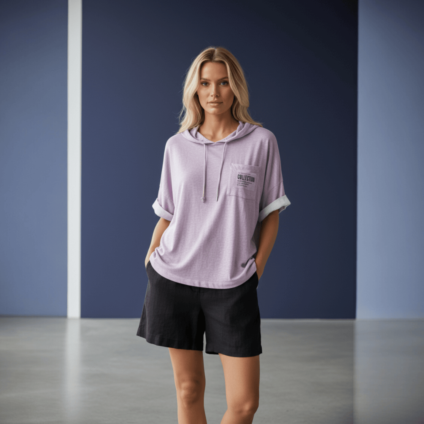 LIGHT KNIT TOP BIG POCKET