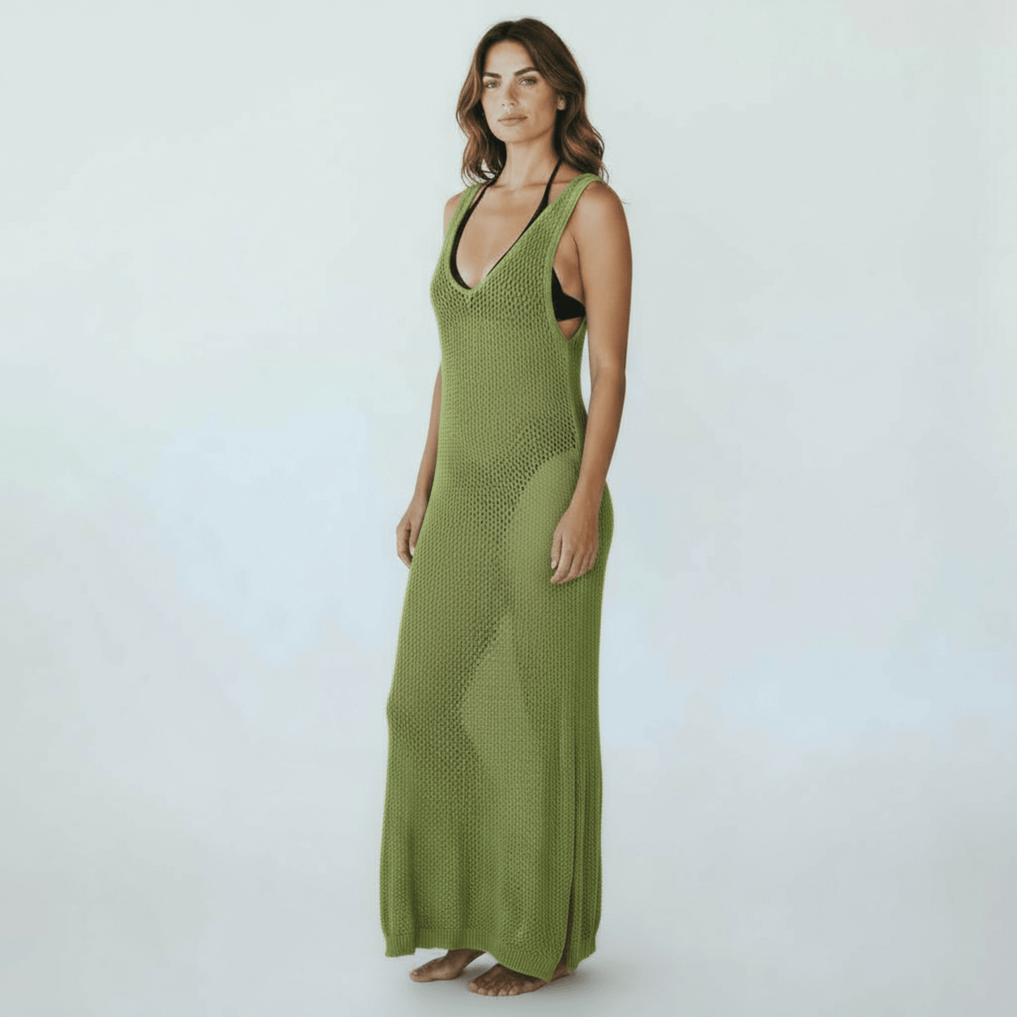 GREER CROCHET LUREX VISCOSE OVER DRESS