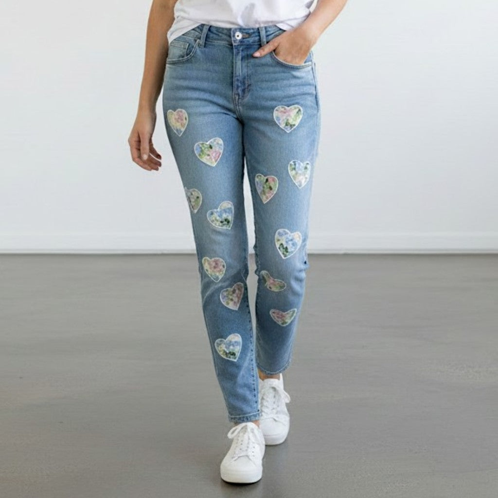 PATIENCE HEART JEANS DENIM