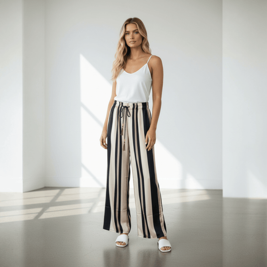 GEORGETTE STRIPE PANTS