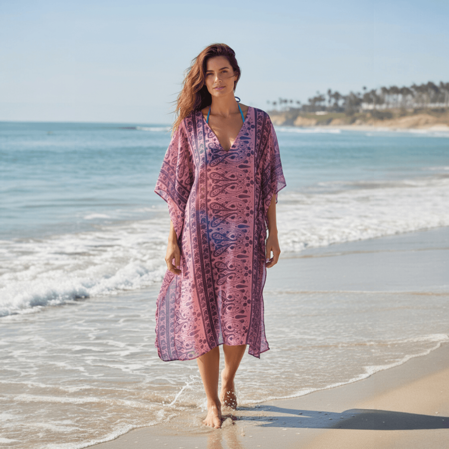 SHORT PRINT GEORGETTE KAFTAN