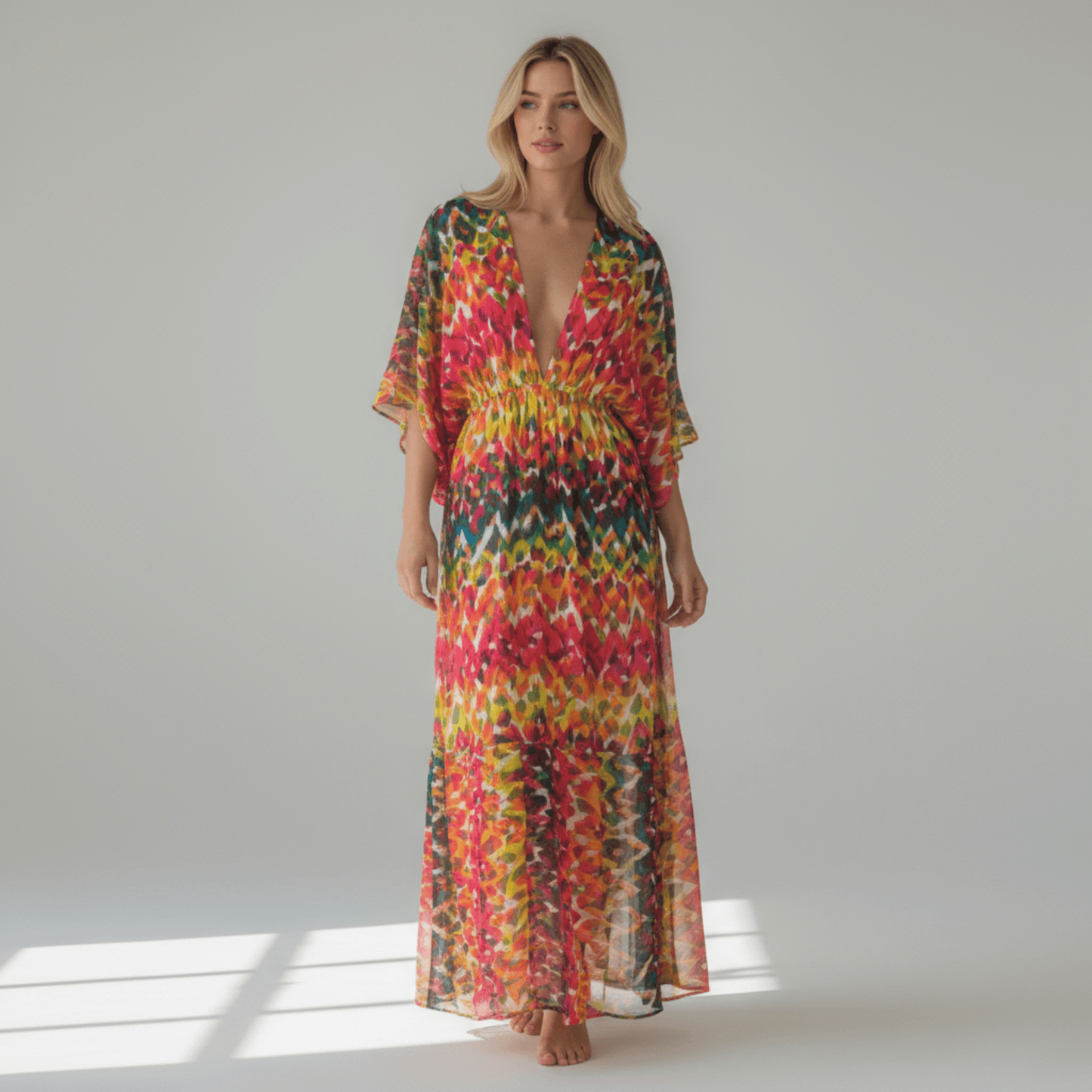 FREYA VISCOSE KIMONO MAXI DRESS