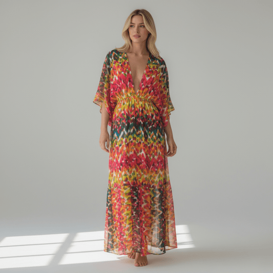 FREYA VISCOSE KIMONO MAXI DRESS
