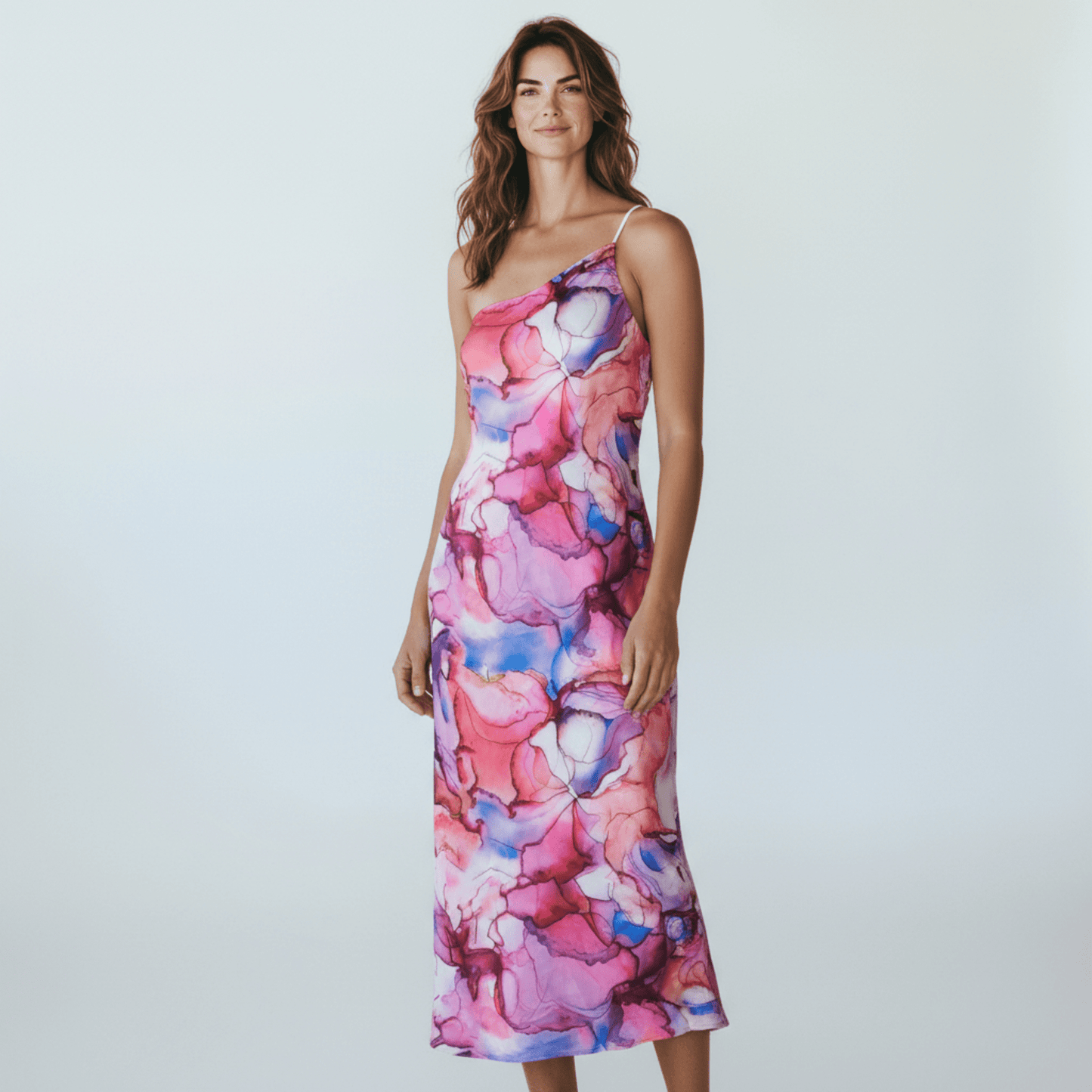 YASMINE SATIN OFF SHOULDER MAXI DRESS