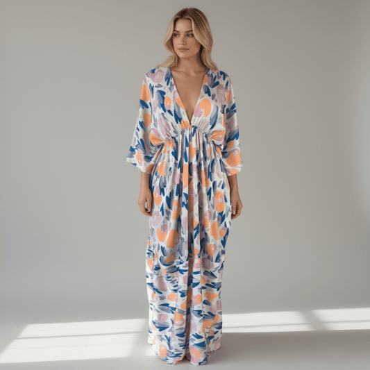 VERITY SATIN KIMONO MAXI DRESS