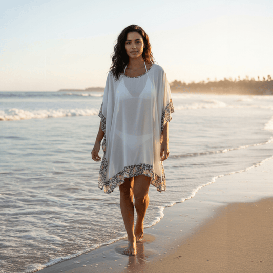 TALOOSHKA GEORGETTE BORDER KAFTAN