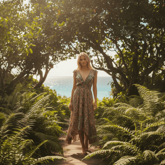 SMOCKING CAP SLEEVE DRESS