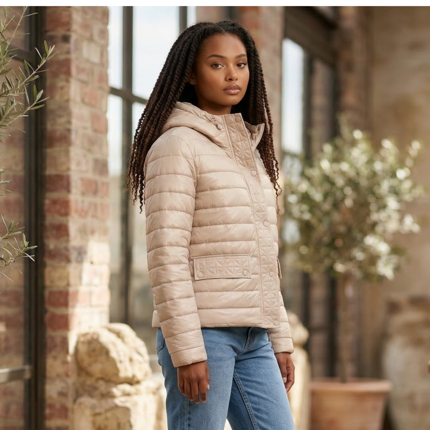 JOANNA BOX PUFFER HOODIE JACKET