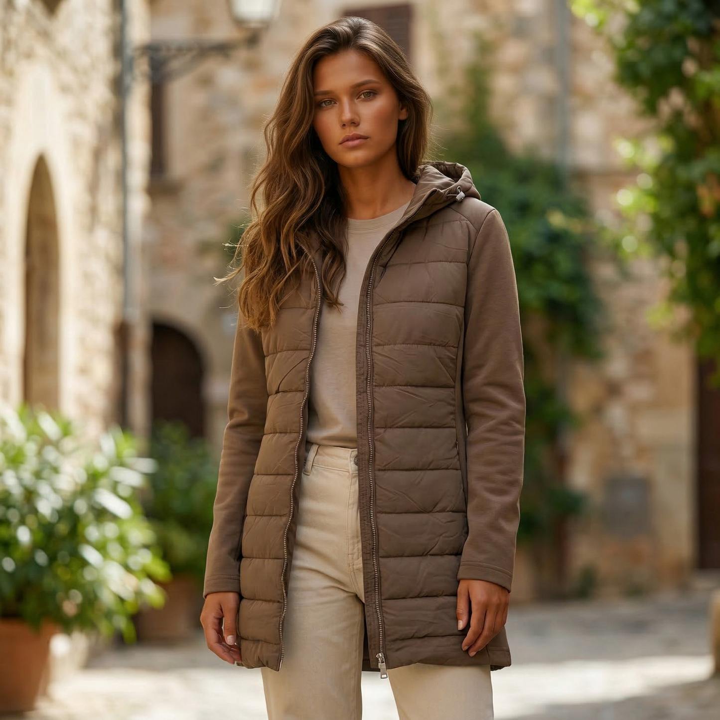 JOURNEE LONG PUFFER HOODIE JACKET