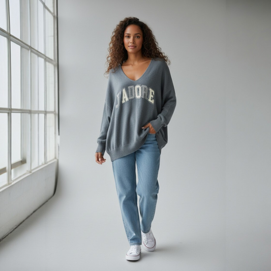 EZRA SOFT KNIT J'ADORE TOP