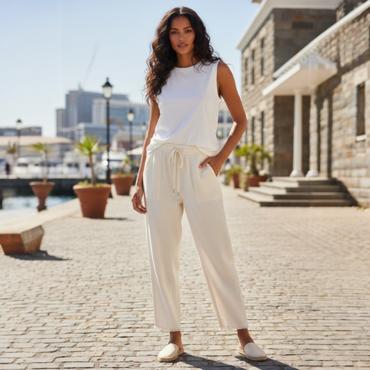 SAMARA COTTON WIDE LONG PANTS