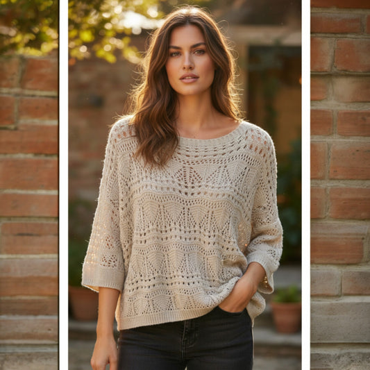 LUZ SOFT KNIT LINEN BLEND TOP
