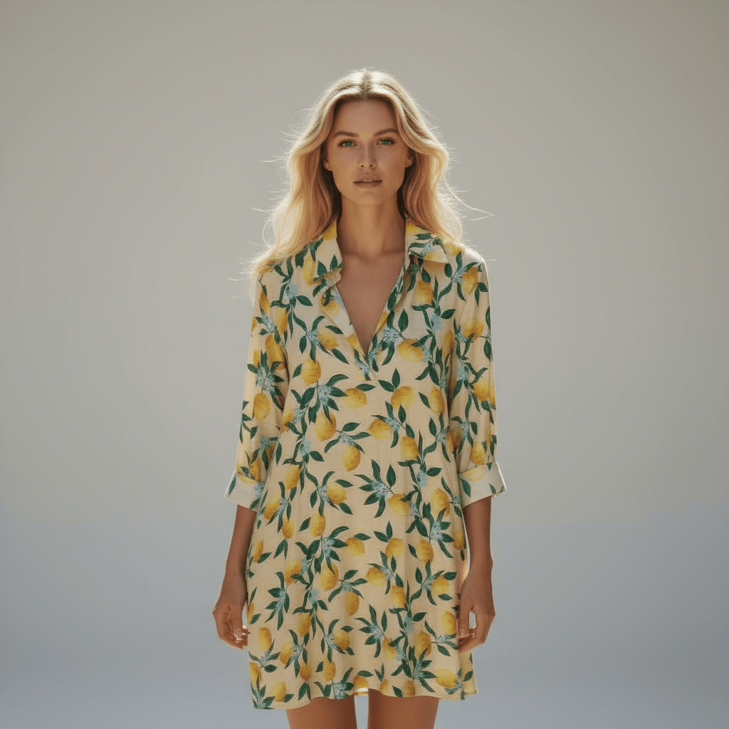 ROSALINDA SOFT SATIN VISCOSE SHIRT DRESS