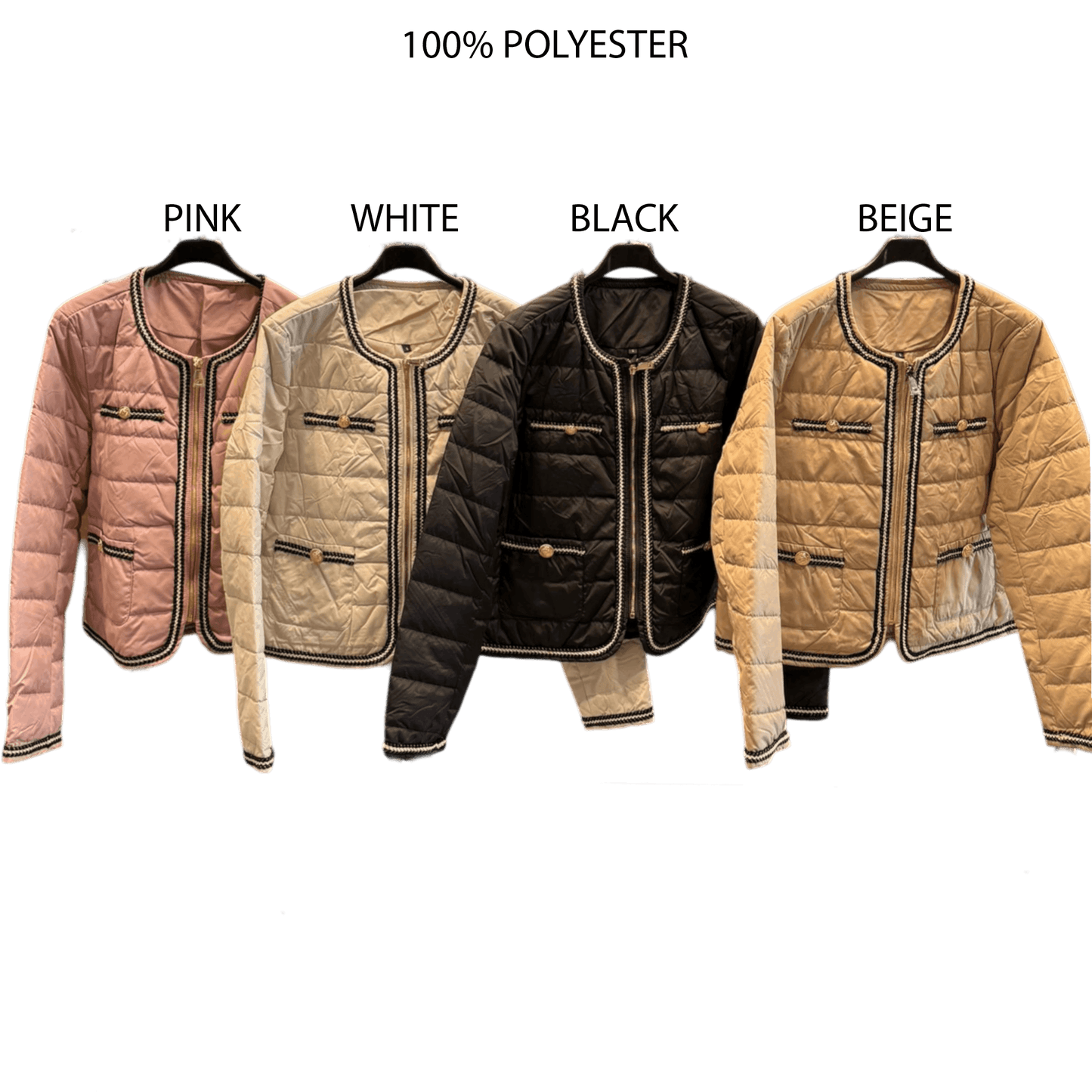 MARIAH PUFFER TRIMMED ZIP JACKET