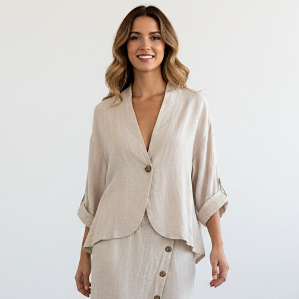 ZILLAH LINEN CLASSIC JACKET