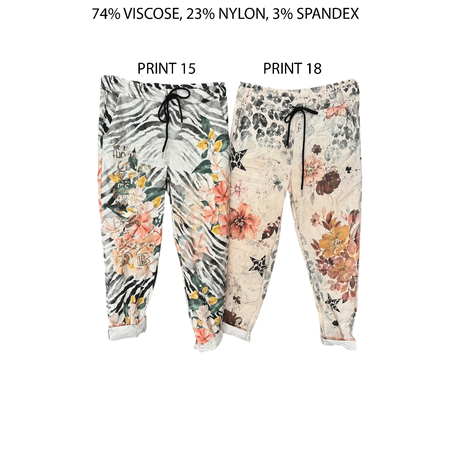 HALLIE VISCOSE ELASTANE PRINTED FOIL PANTS