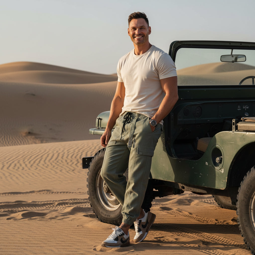 ALLESANDRO CARGO JOGGER ELASTICATED PANTS