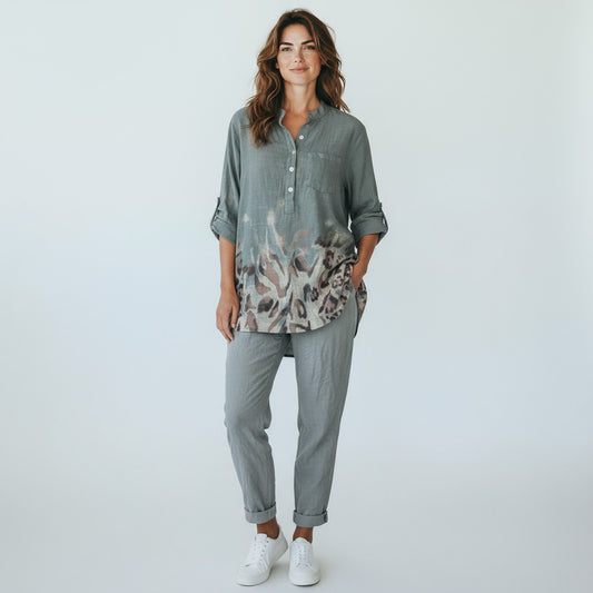 BLOSSOM SOFT COTTON ANIMAL PRINT SHIRT