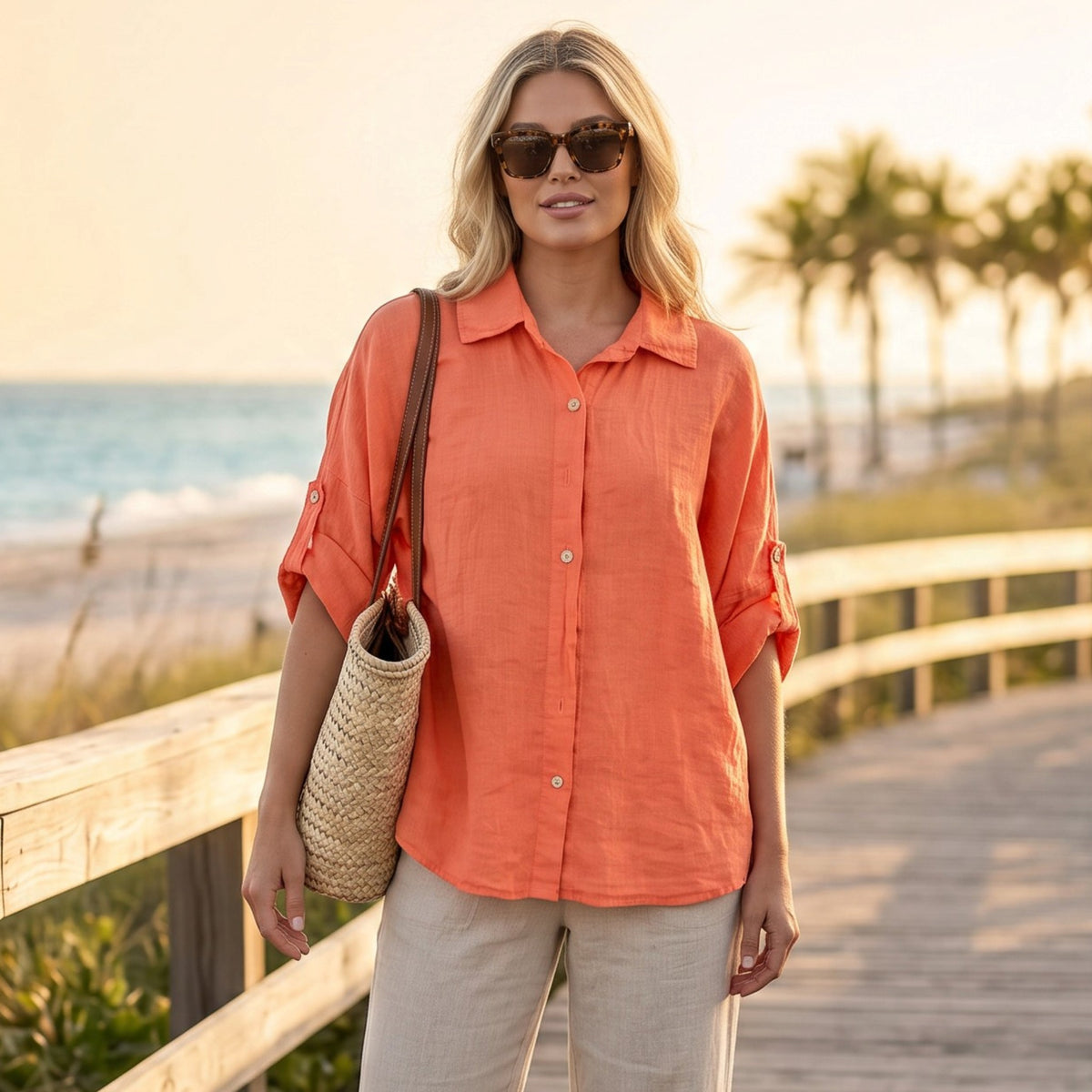KENDRA LINEN CLASSIC SHIRT